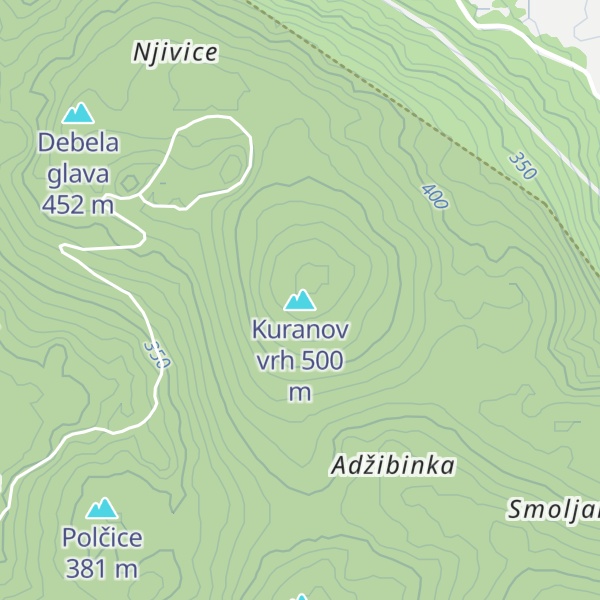 Map of Kuranov vrh