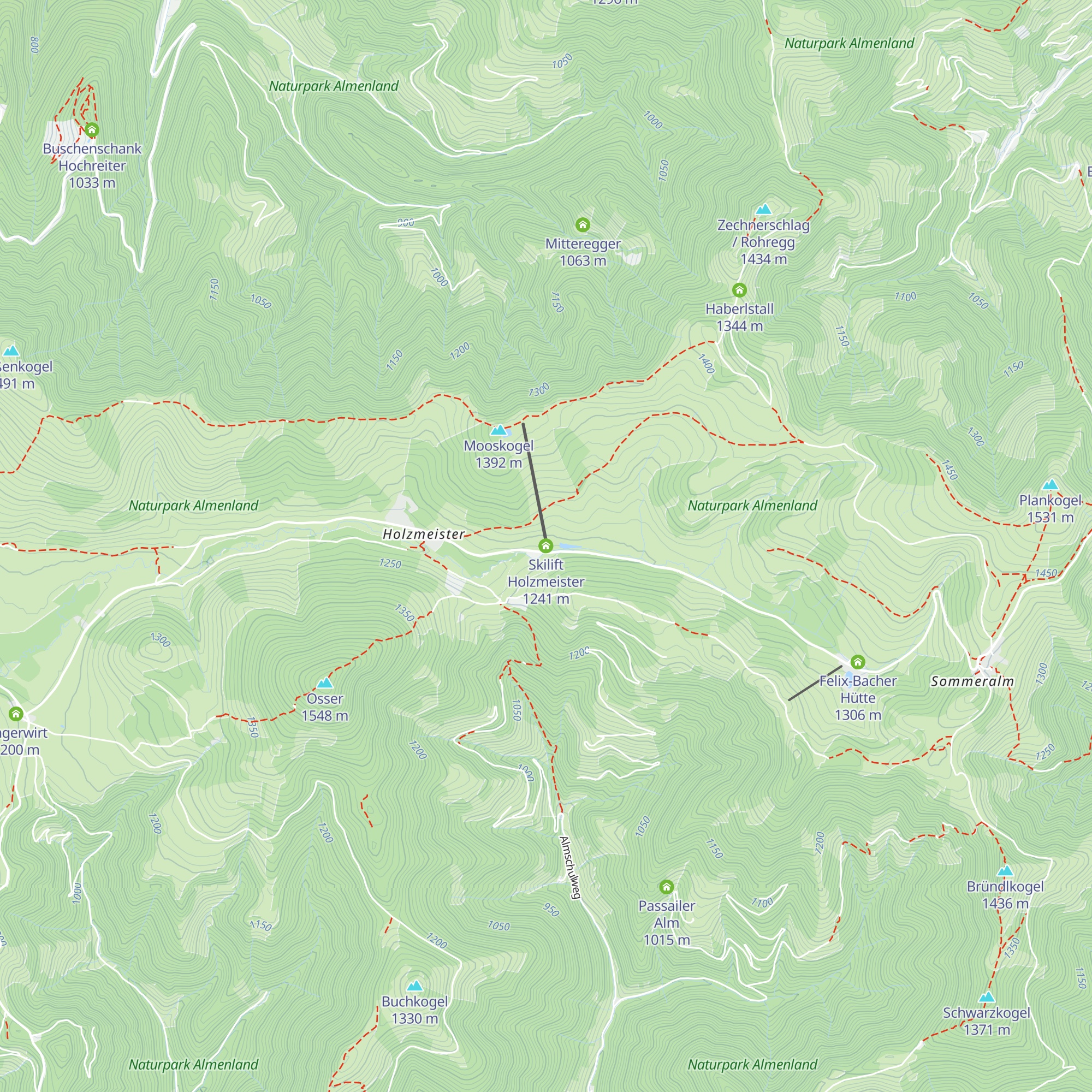 Skilift Holzmeister map