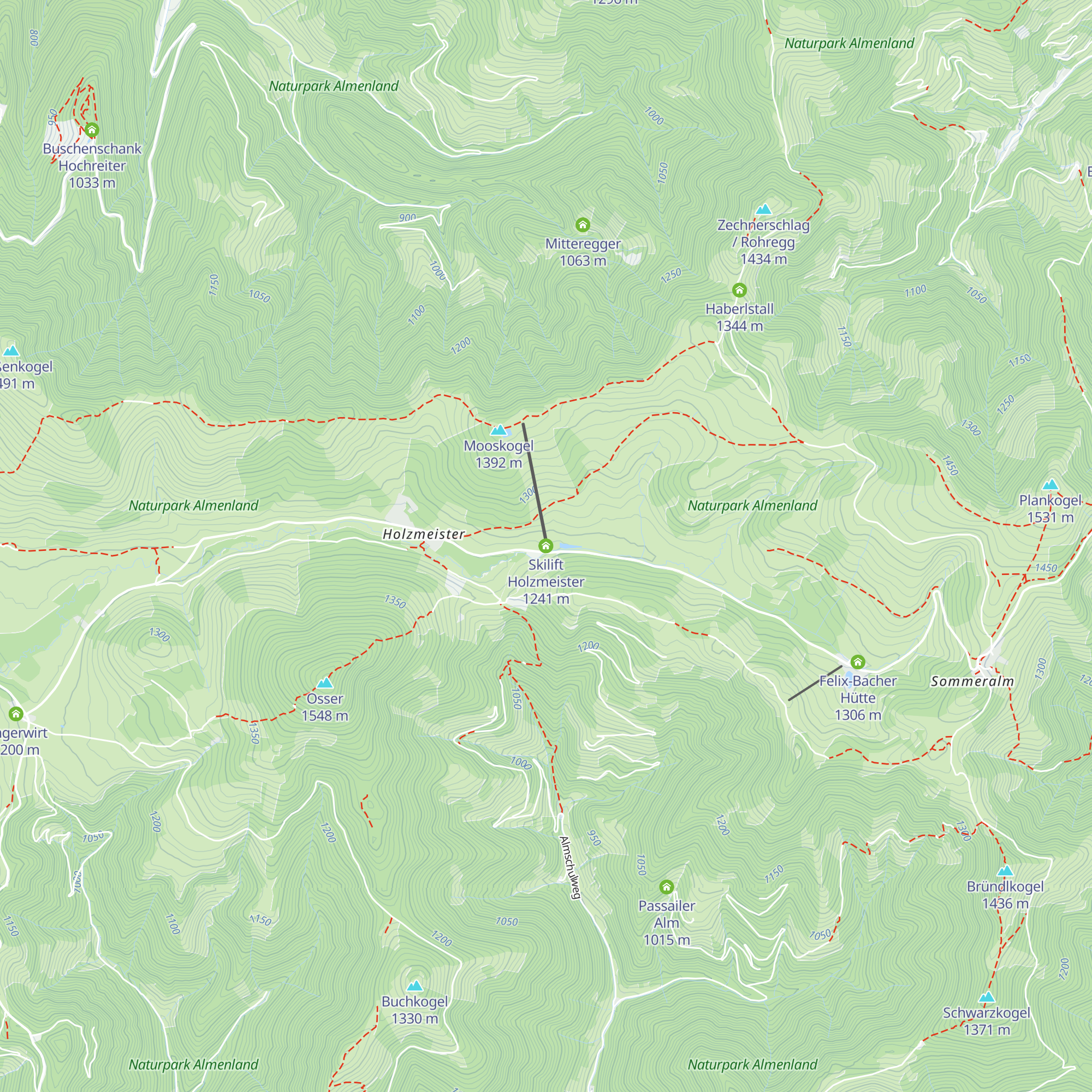 Skilift Holzmeister map