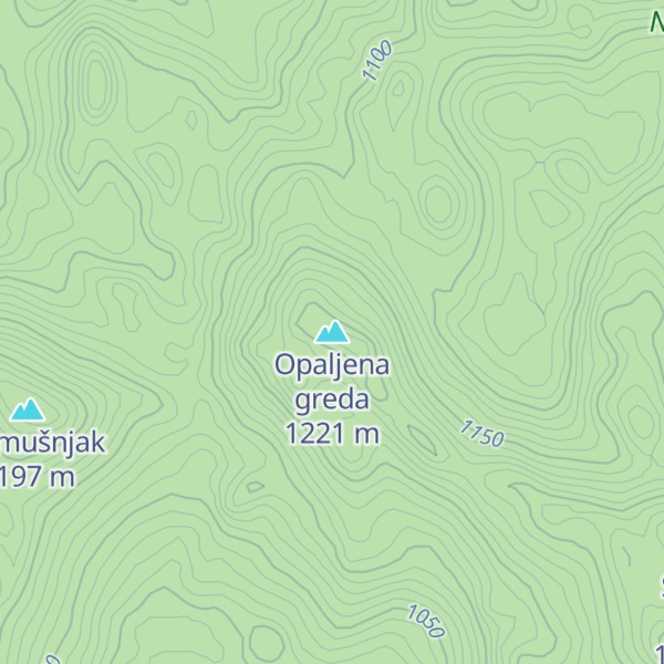 Map of Opaljena greda