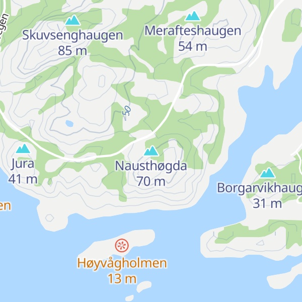 Map of Nausthøgda