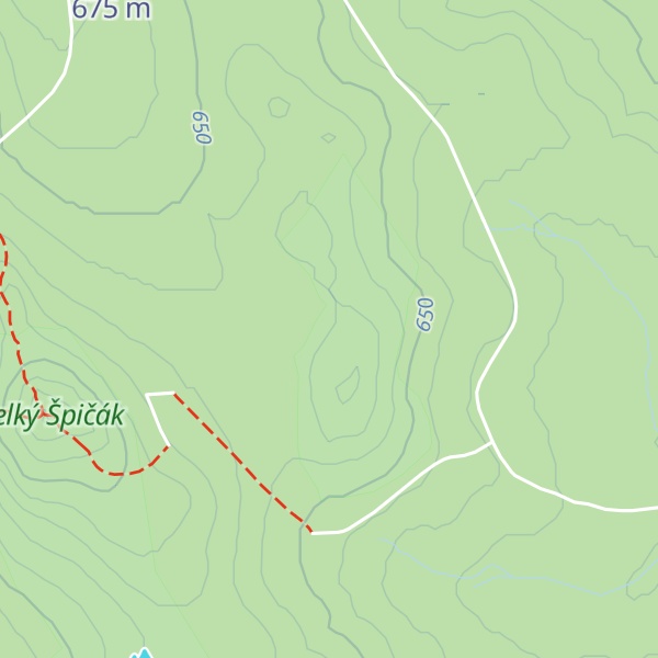 Map of V Klučí