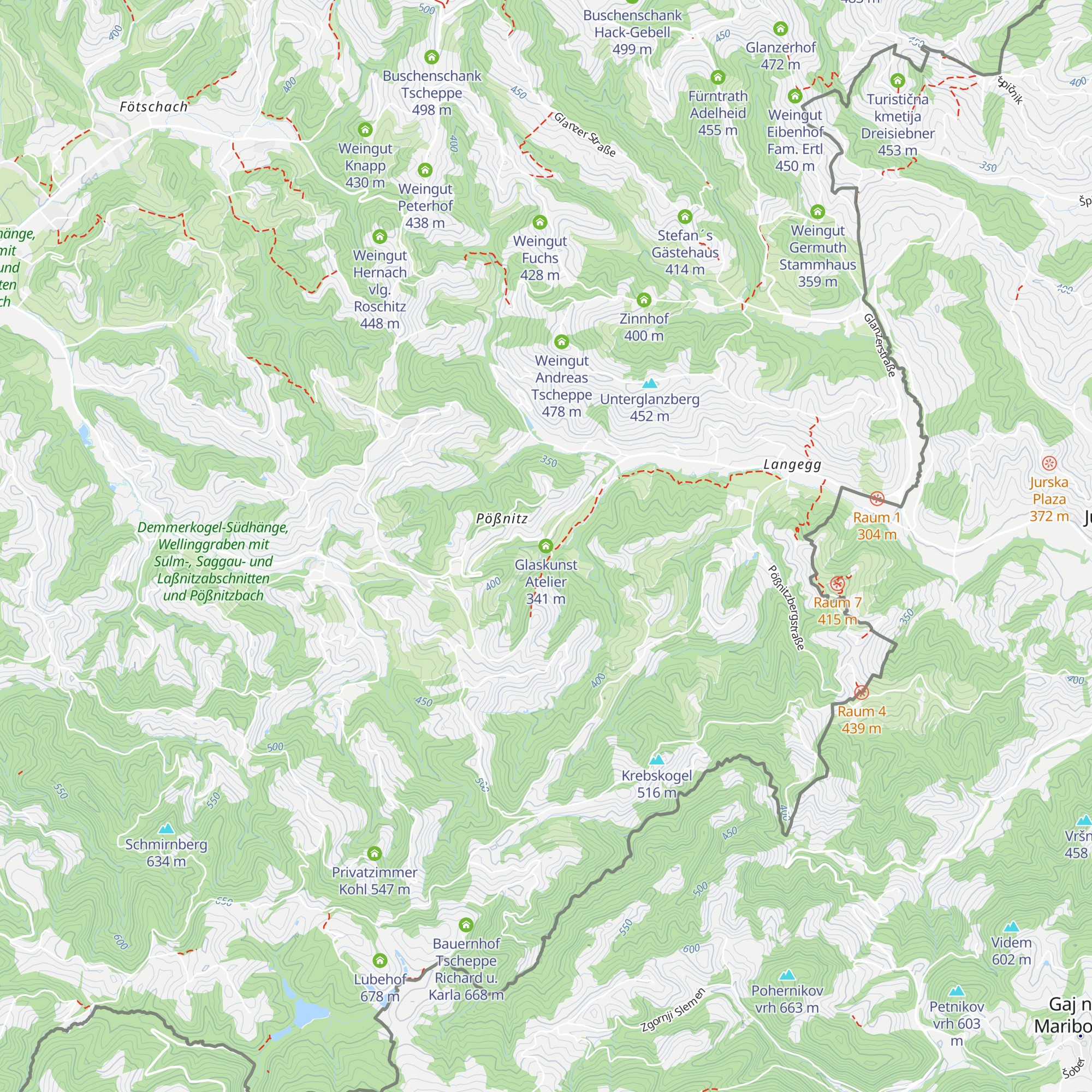 Glaskunst Atelier map
