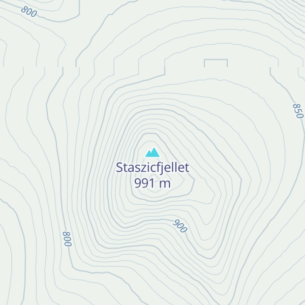 Map of Staszicfjellet