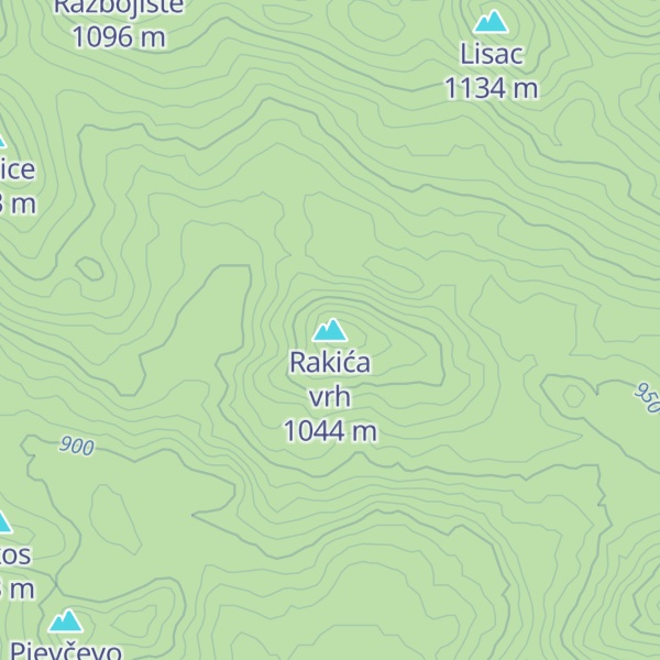 Map of Rakića vrh