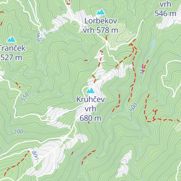 Map of Kruhčev vrh