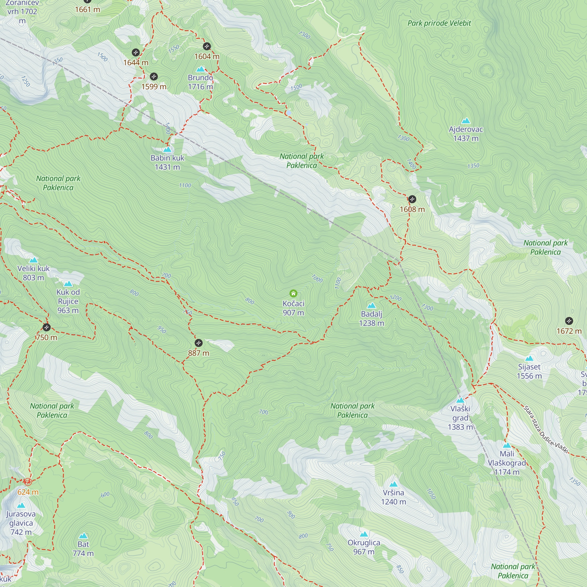 Kočaci map