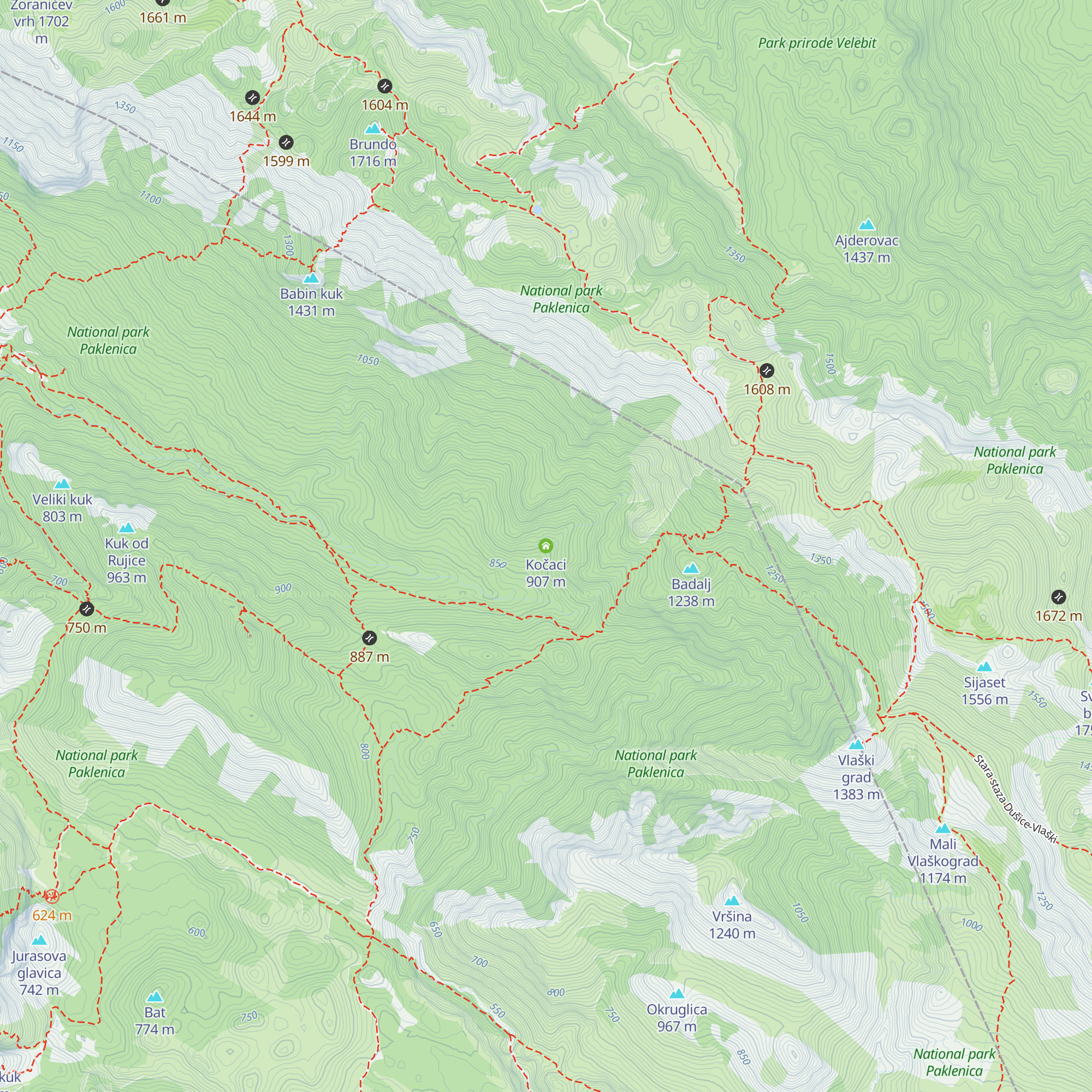 Kočaci map