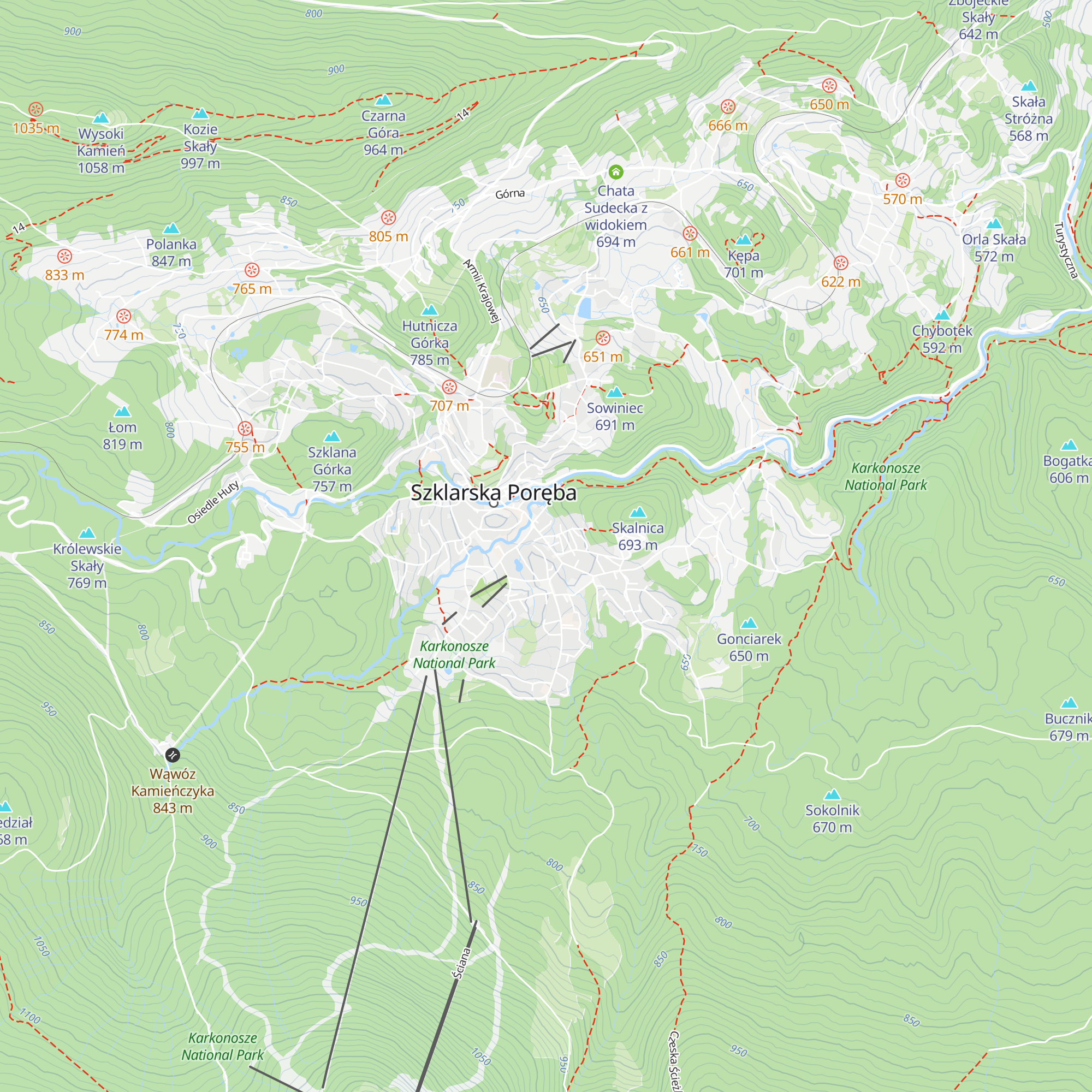 Chata Ducha Gór map