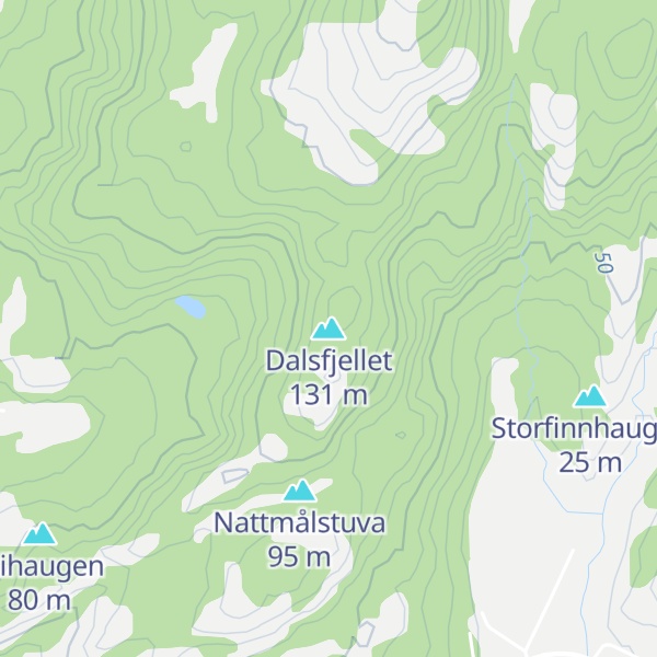 Map of Dalsfjellet