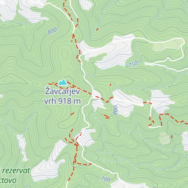 Map of Koča na Žavcarjevem vrhu