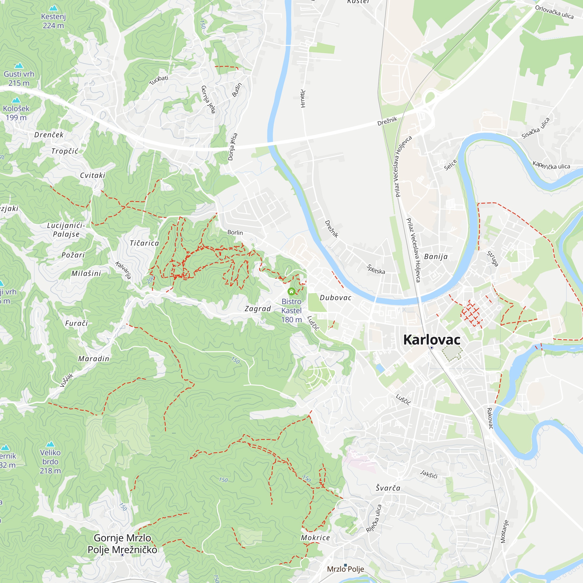 Bistro Kastel map