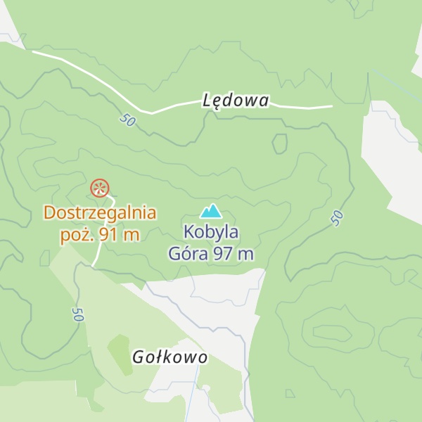 Map of Kobyla Góra