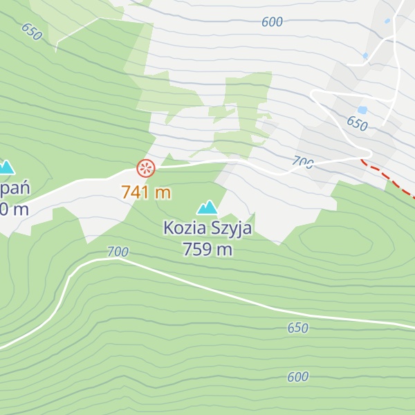 Map of Kozia Szyja