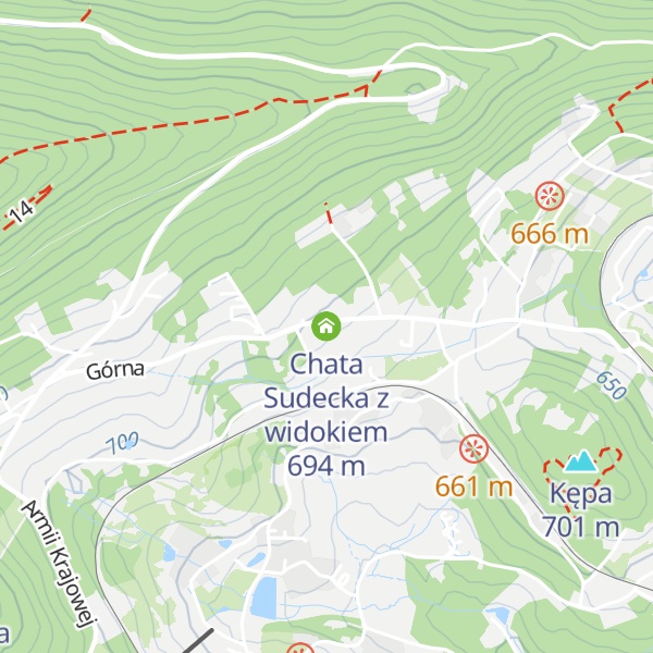 Map of Chata Sudecka z widokiem