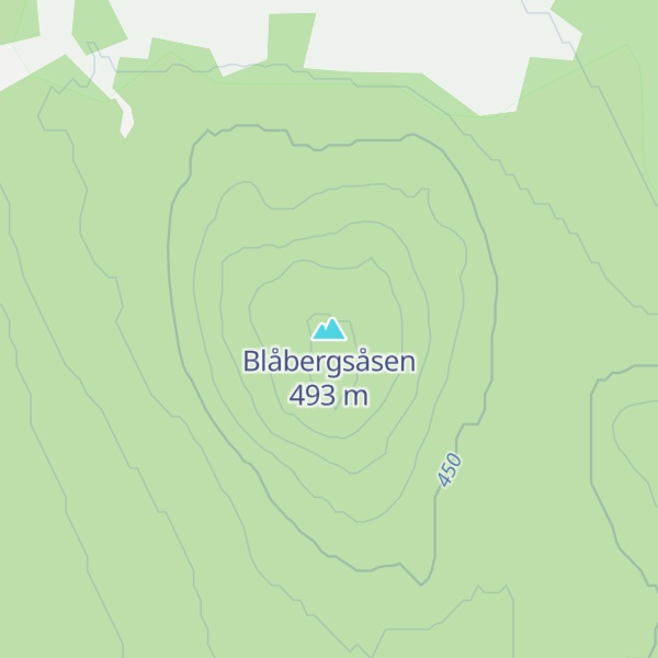 Map of Blåbergsåsen