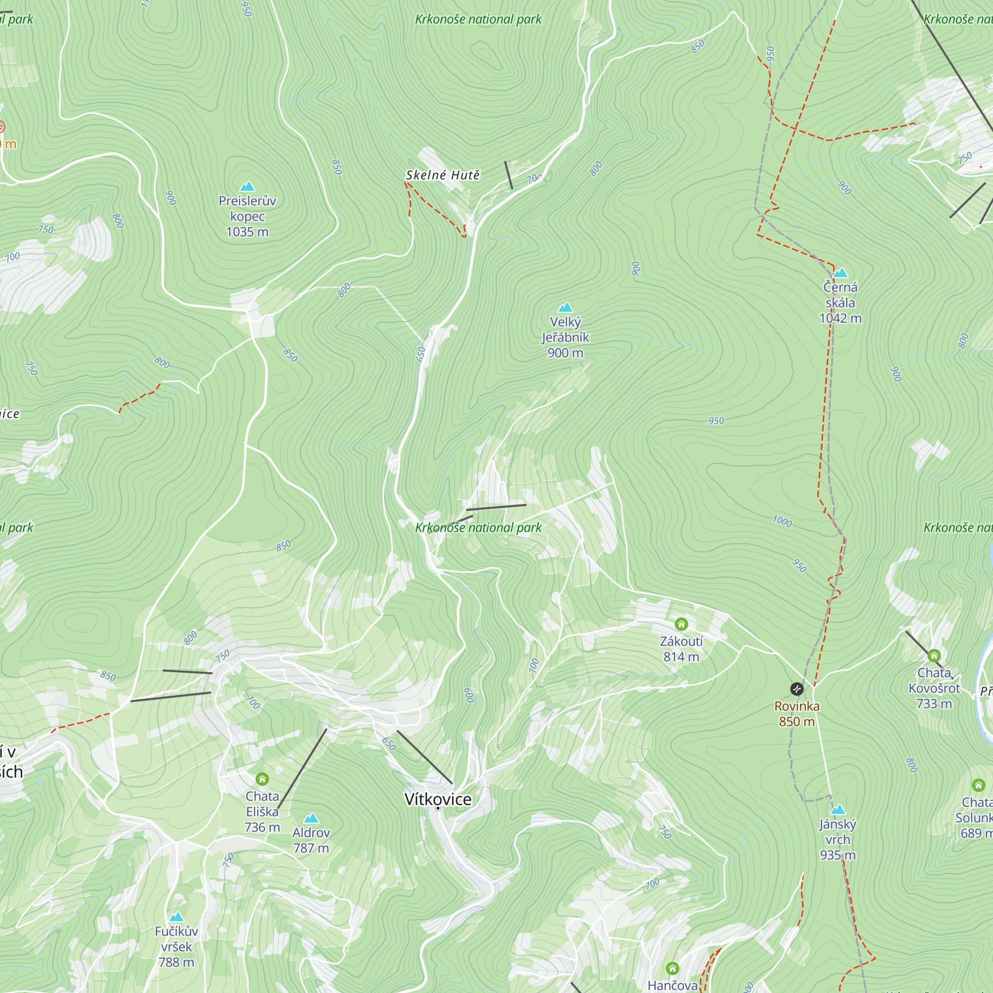Chata Hubertka map