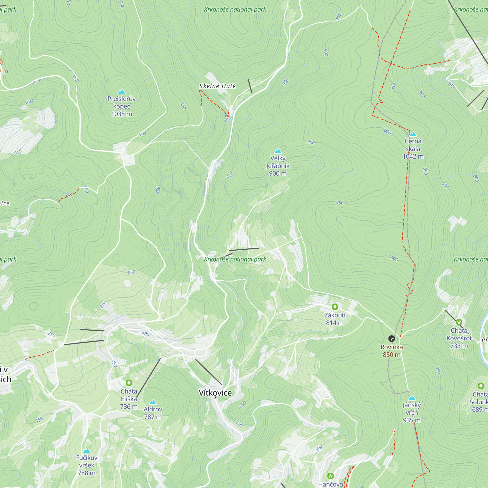 Chata Hubertka map