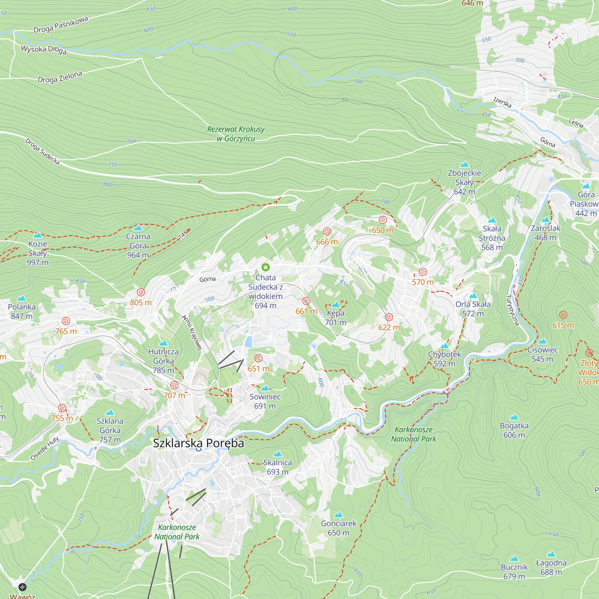 Chata Jaga map