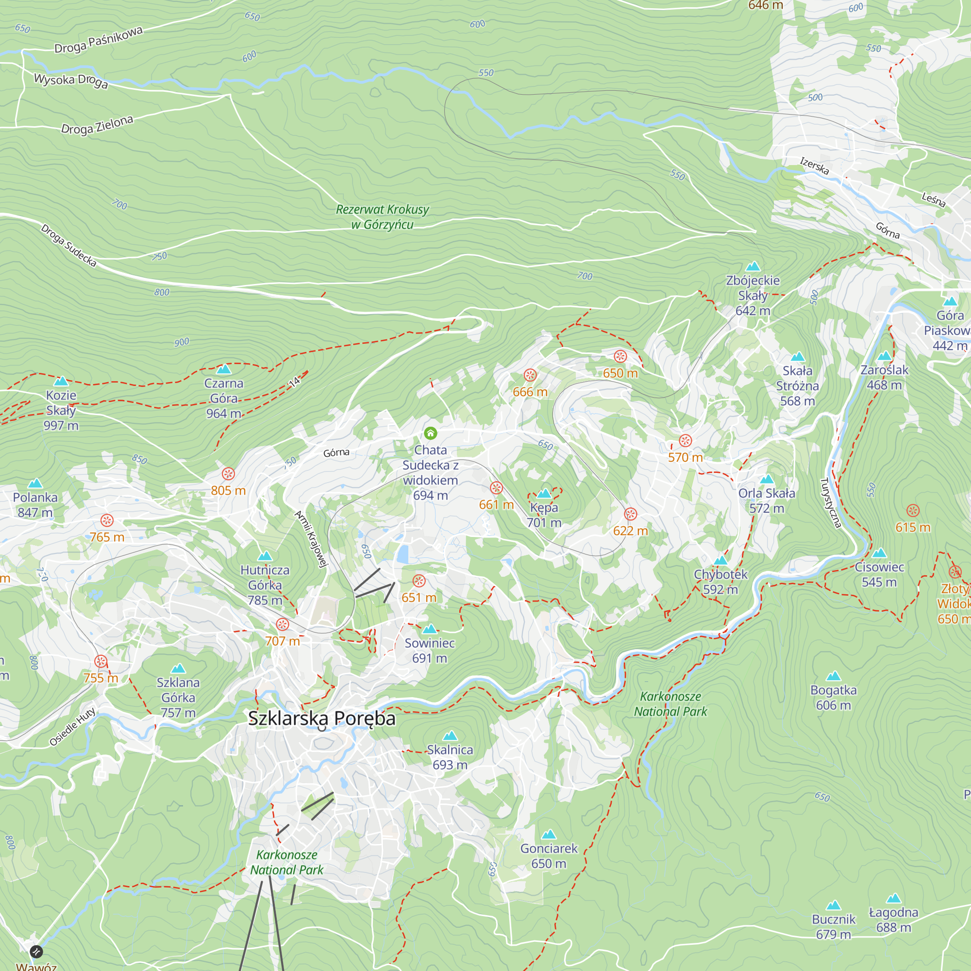 Chata Jaga map