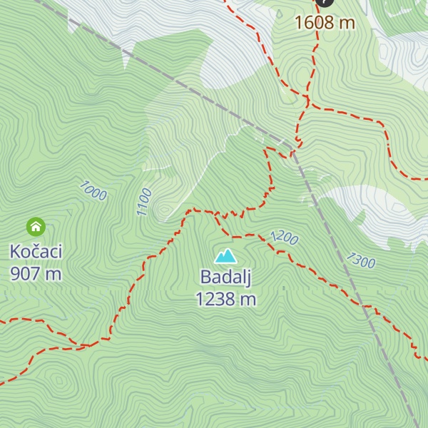 Map of Planinarsko sklonište Ivine Vodice