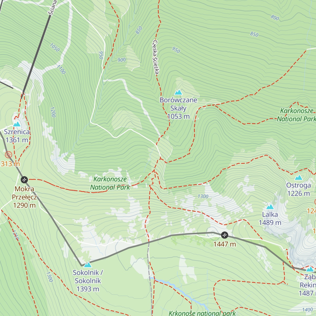 Schronisko "Pod Łabskim Szczytem" map