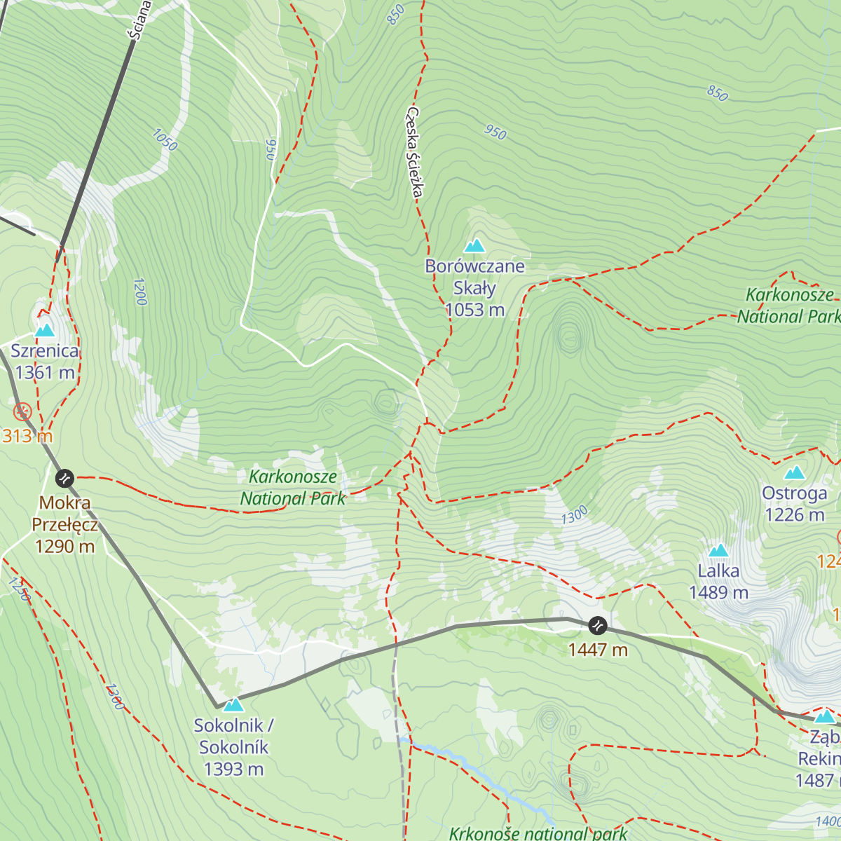 Schronisko "Pod Łabskim Szczytem" map