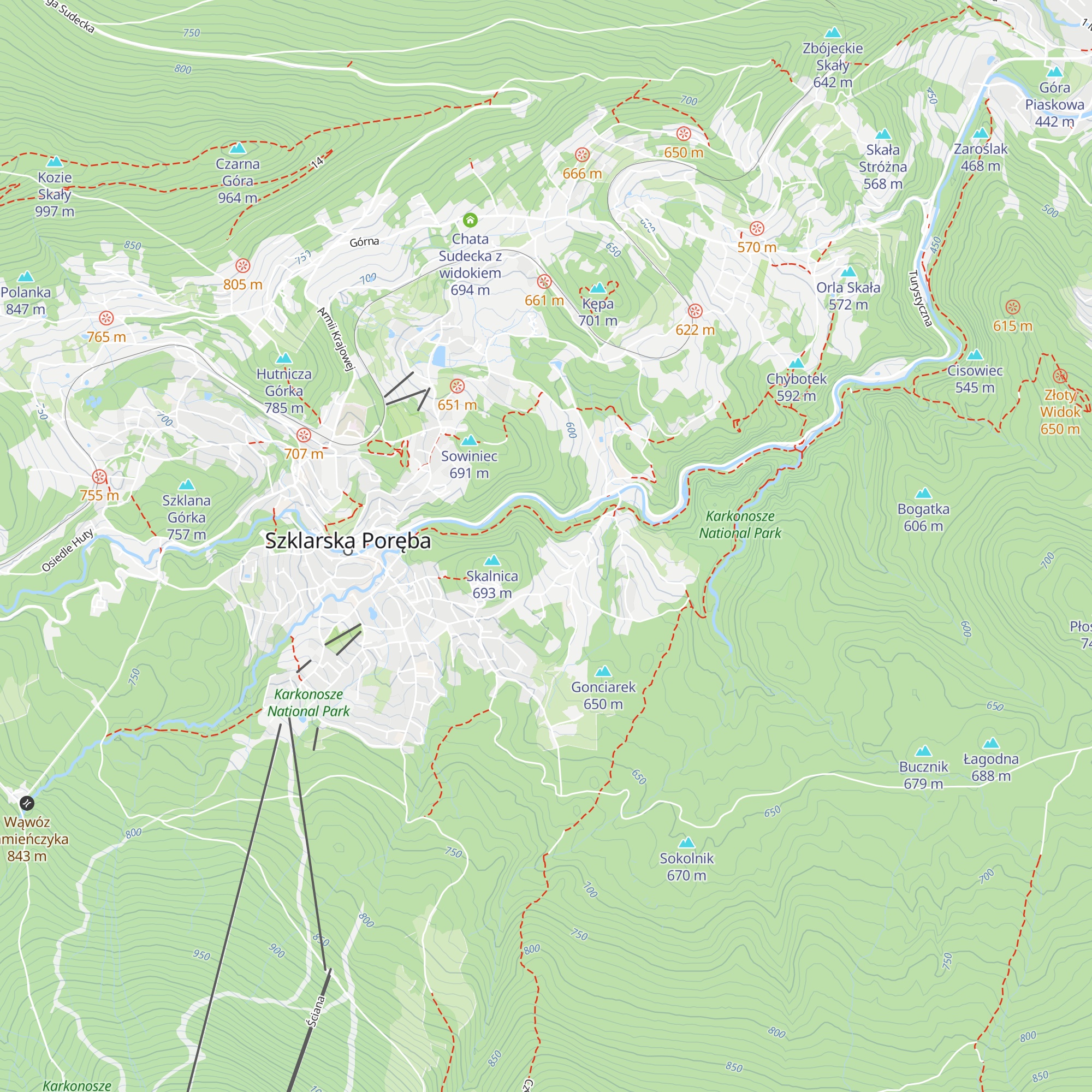 Chata Skrzata map