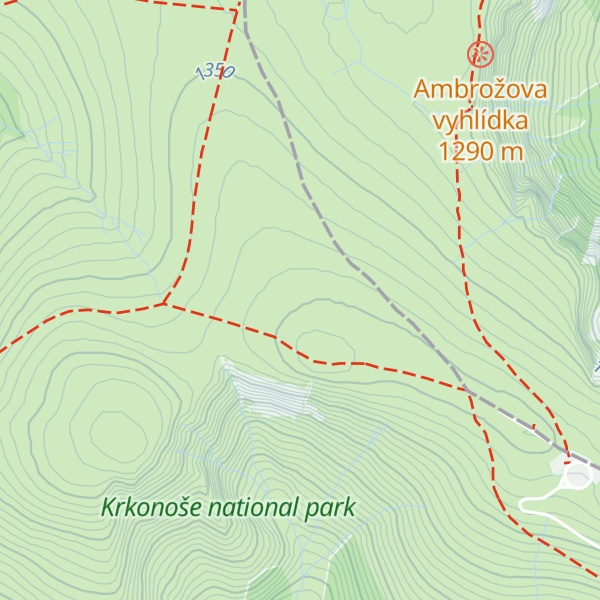Map of Harrachovy kameny