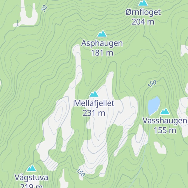 Map of Mellafjellet