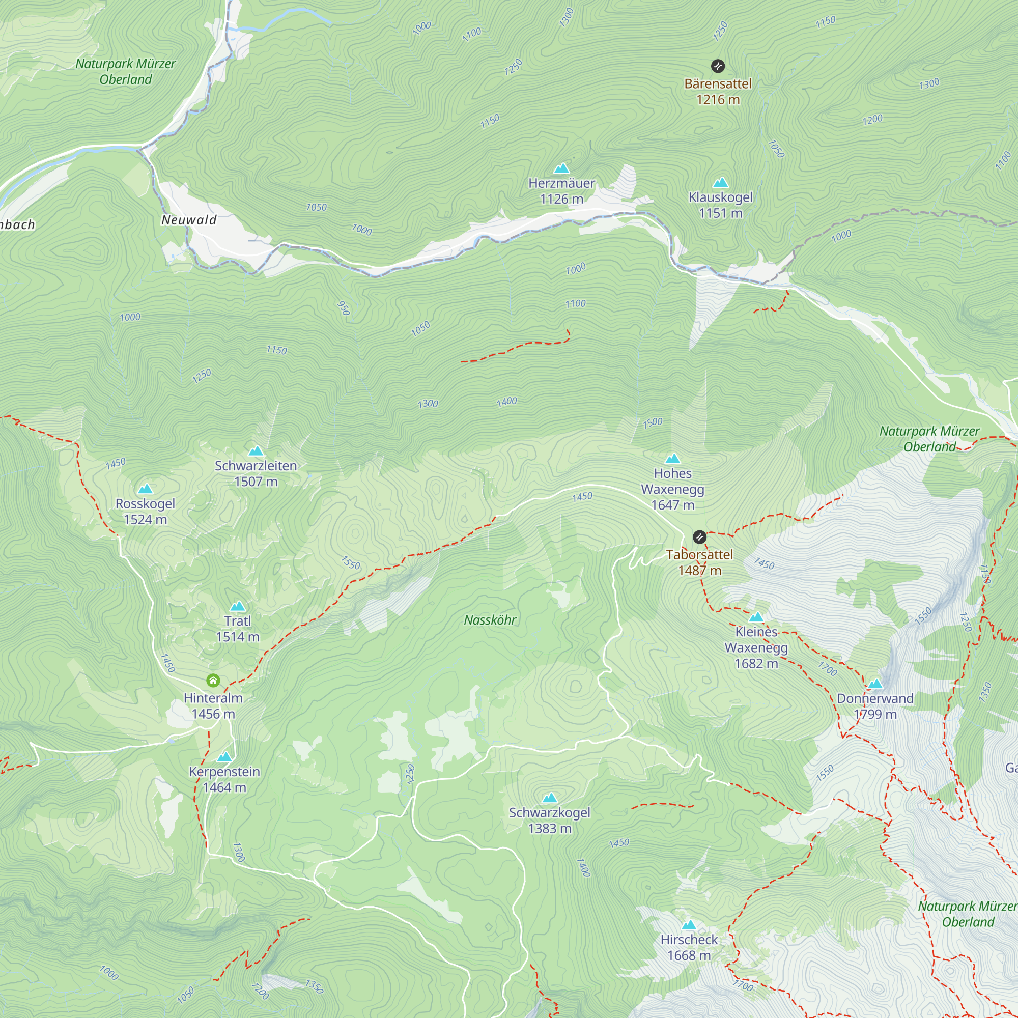 Waxenegghütte map