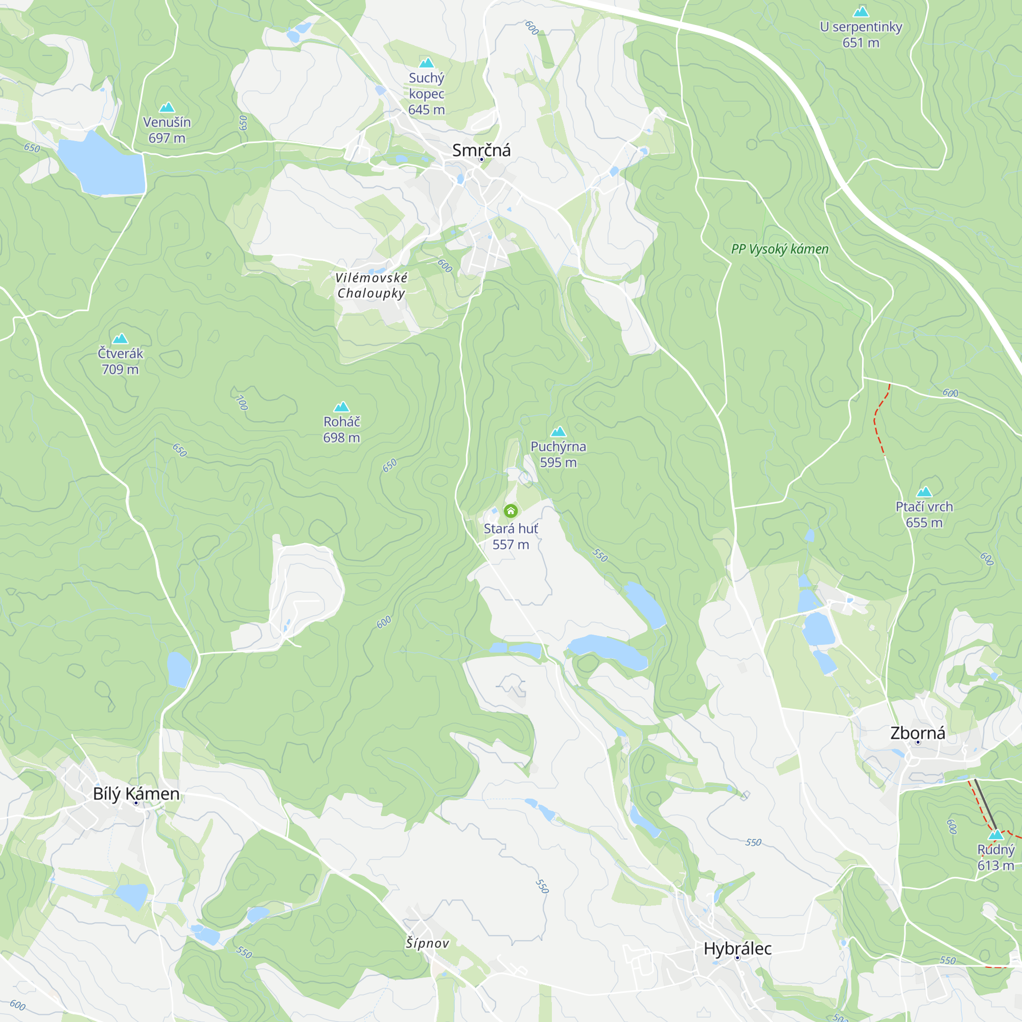 Stará huť map