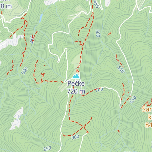 Map of Pečke