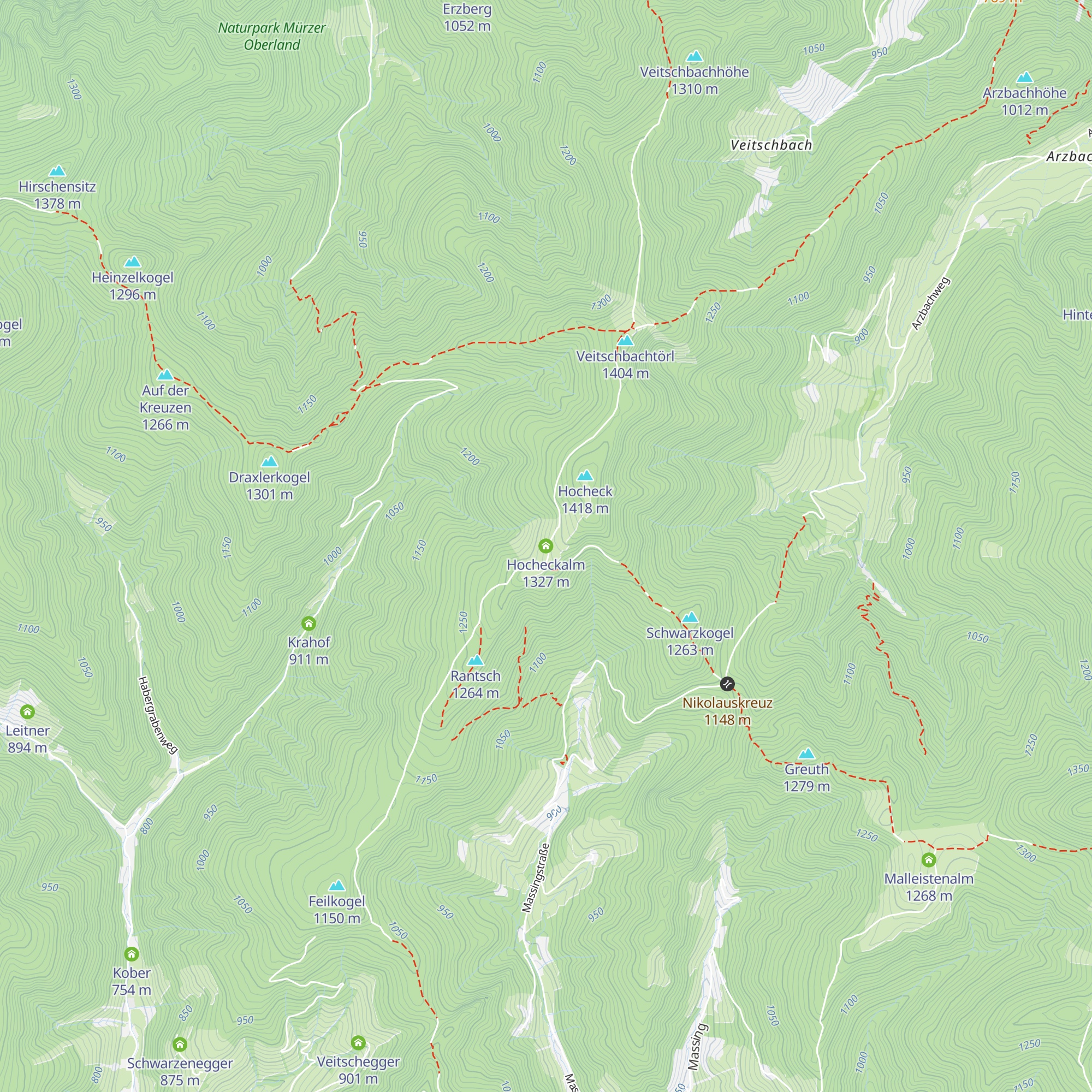 Hocheckalm map