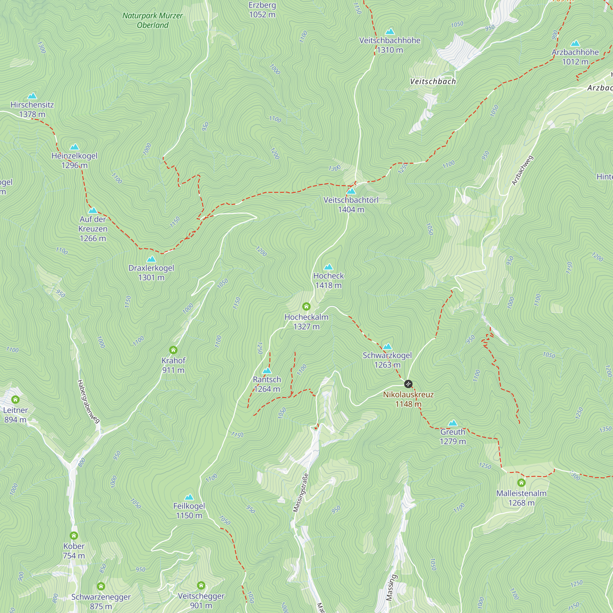 Hocheckalm map