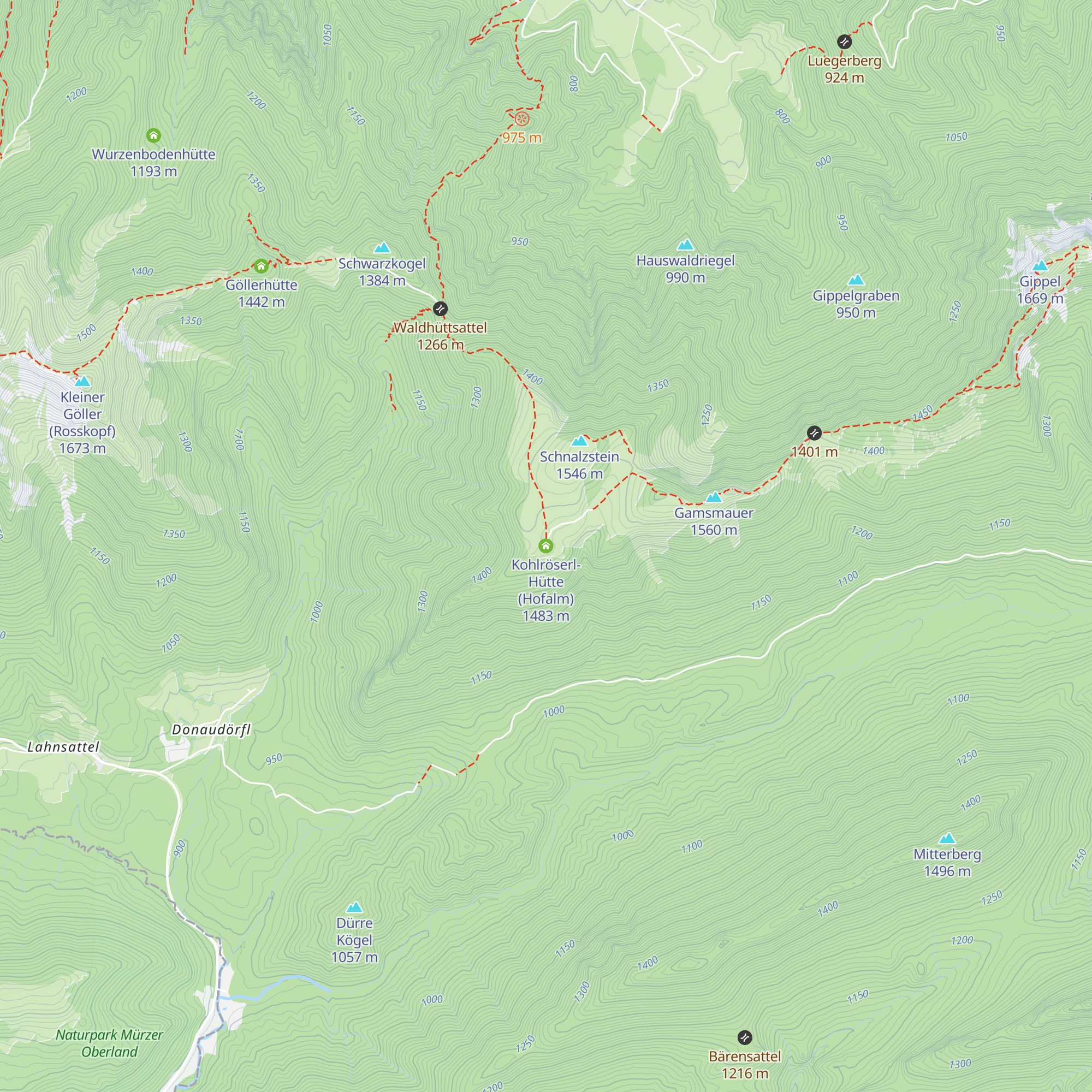 Kohlröserl-Hütte (Hofalm) map