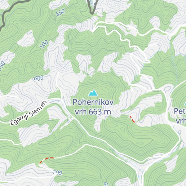 Map of Pohernikov vrh
