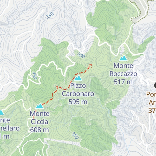 Map of Pizzo Carbonaro