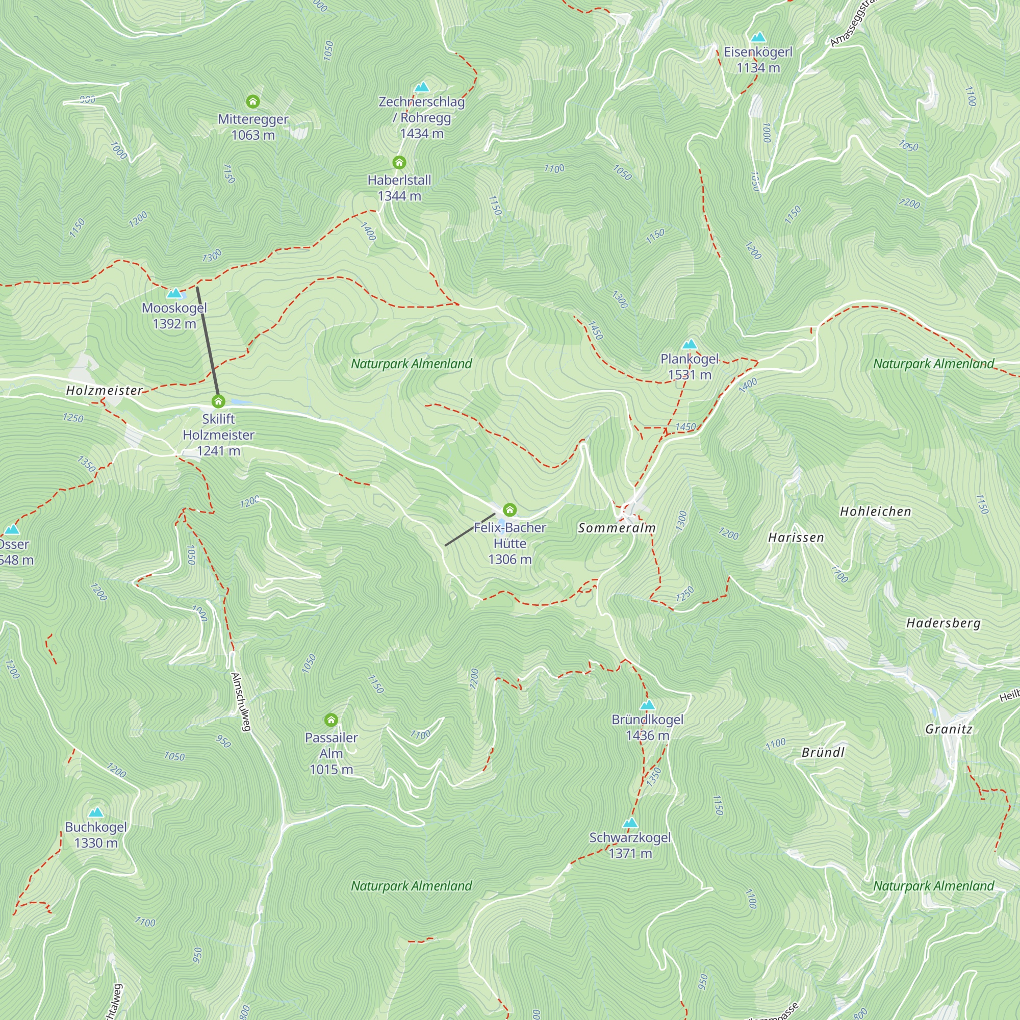 Felix-Bacher Hütte map