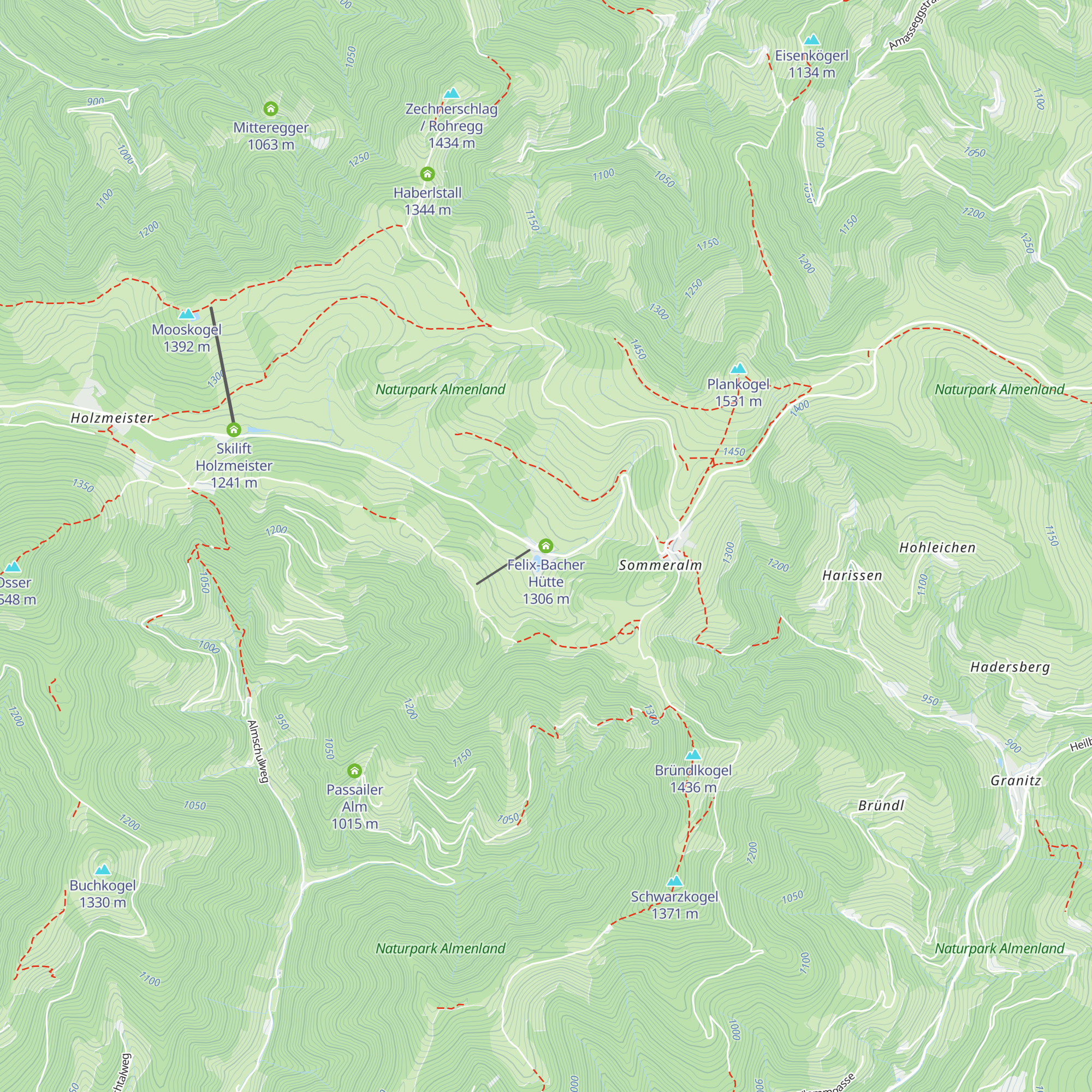 Felix-Bacher Hütte map