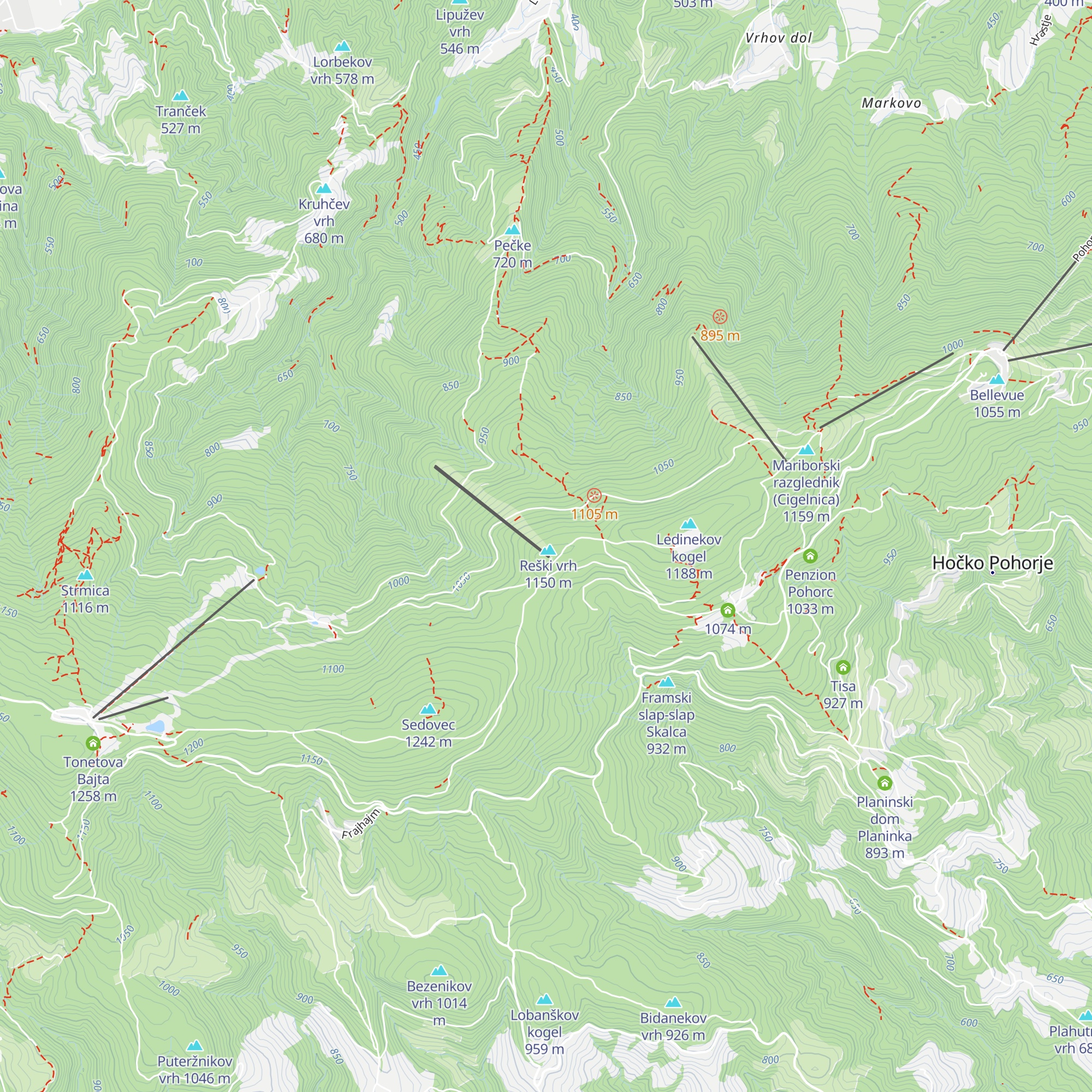 Ski Klub map