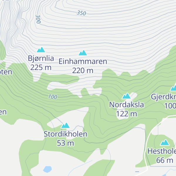 Map of Ressmålsfjellet
