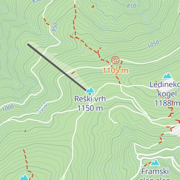 Map of Reški vrh