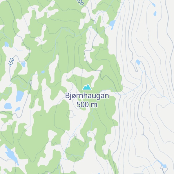 Map of Bjørnhaugan