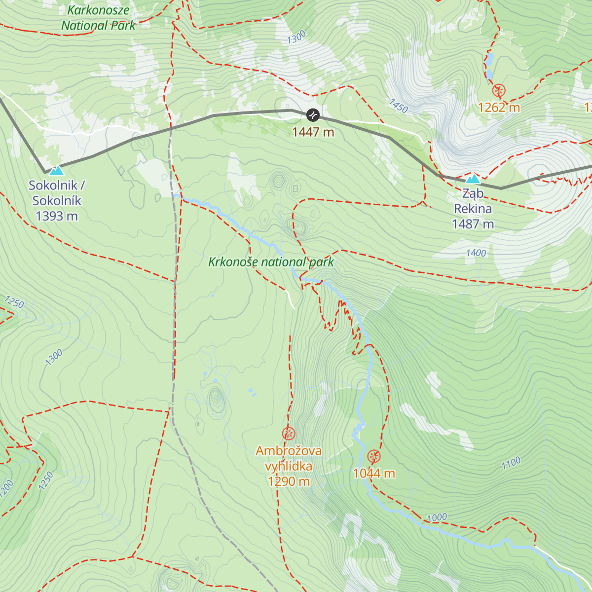 Labská bouda map