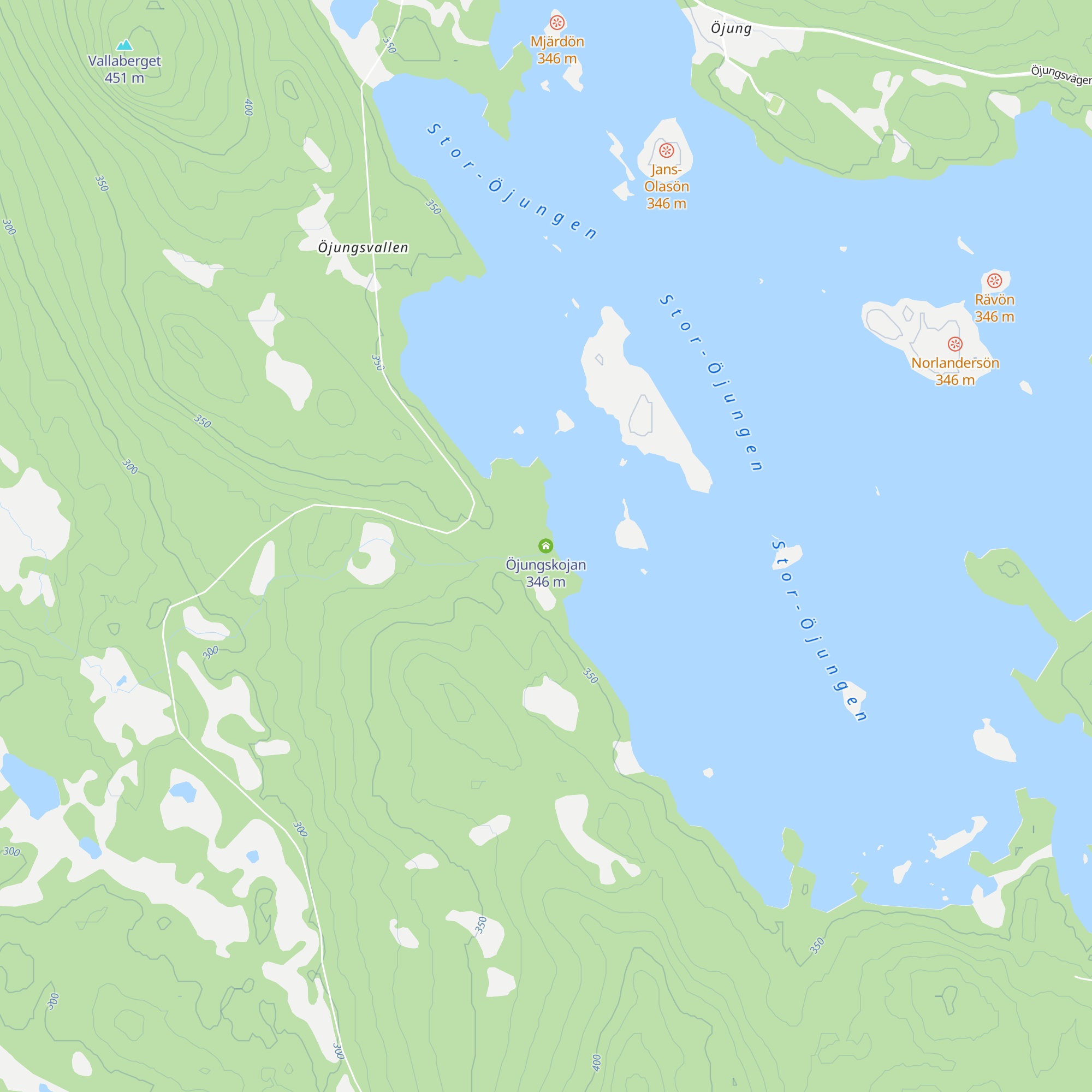 Öjungskojan map