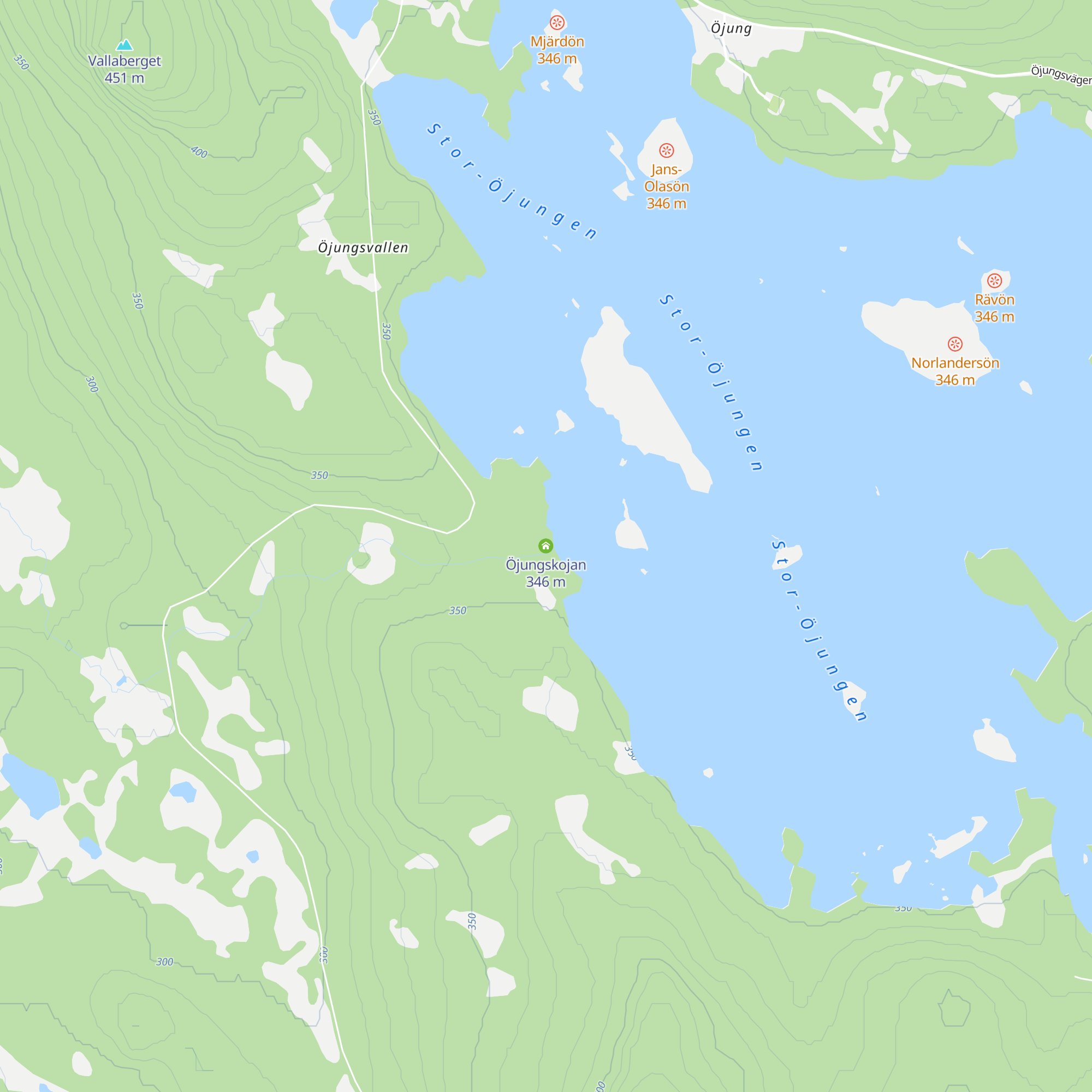Öjungskojan map