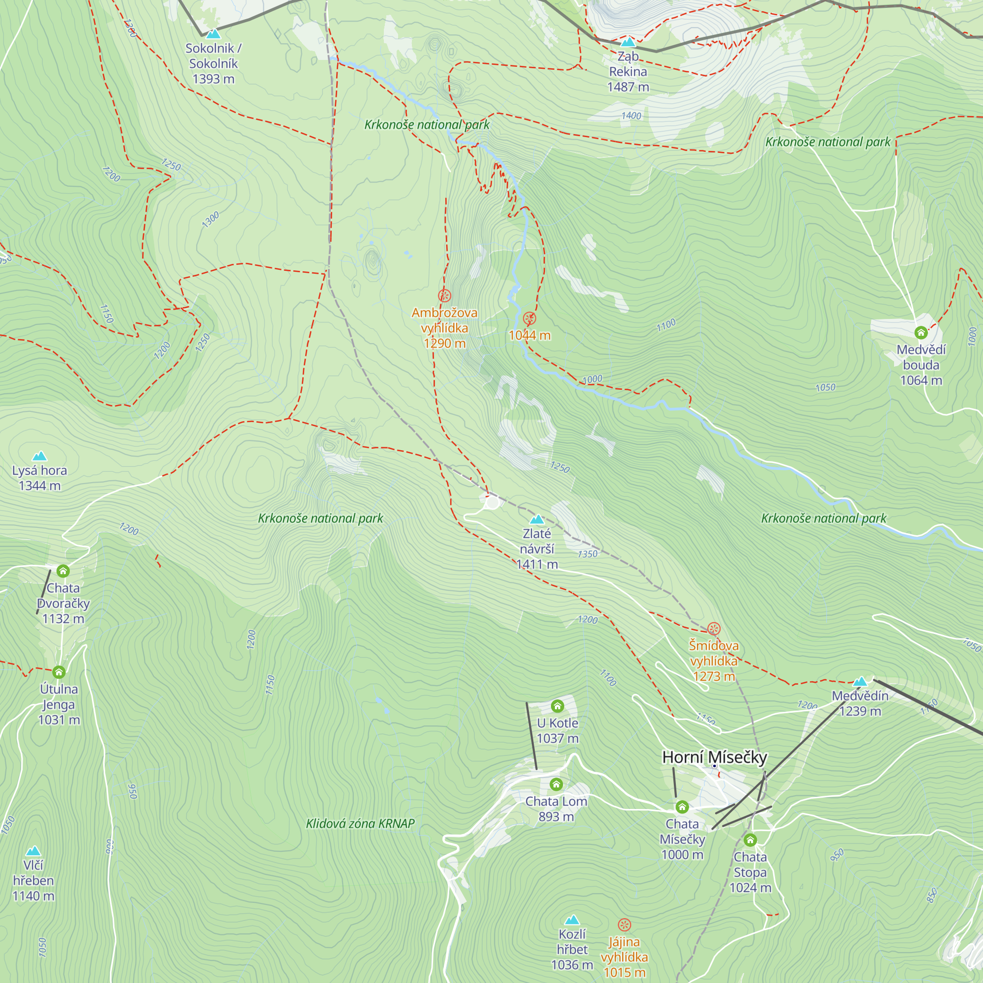 Srub Zlaté návrší (KRNAP) map