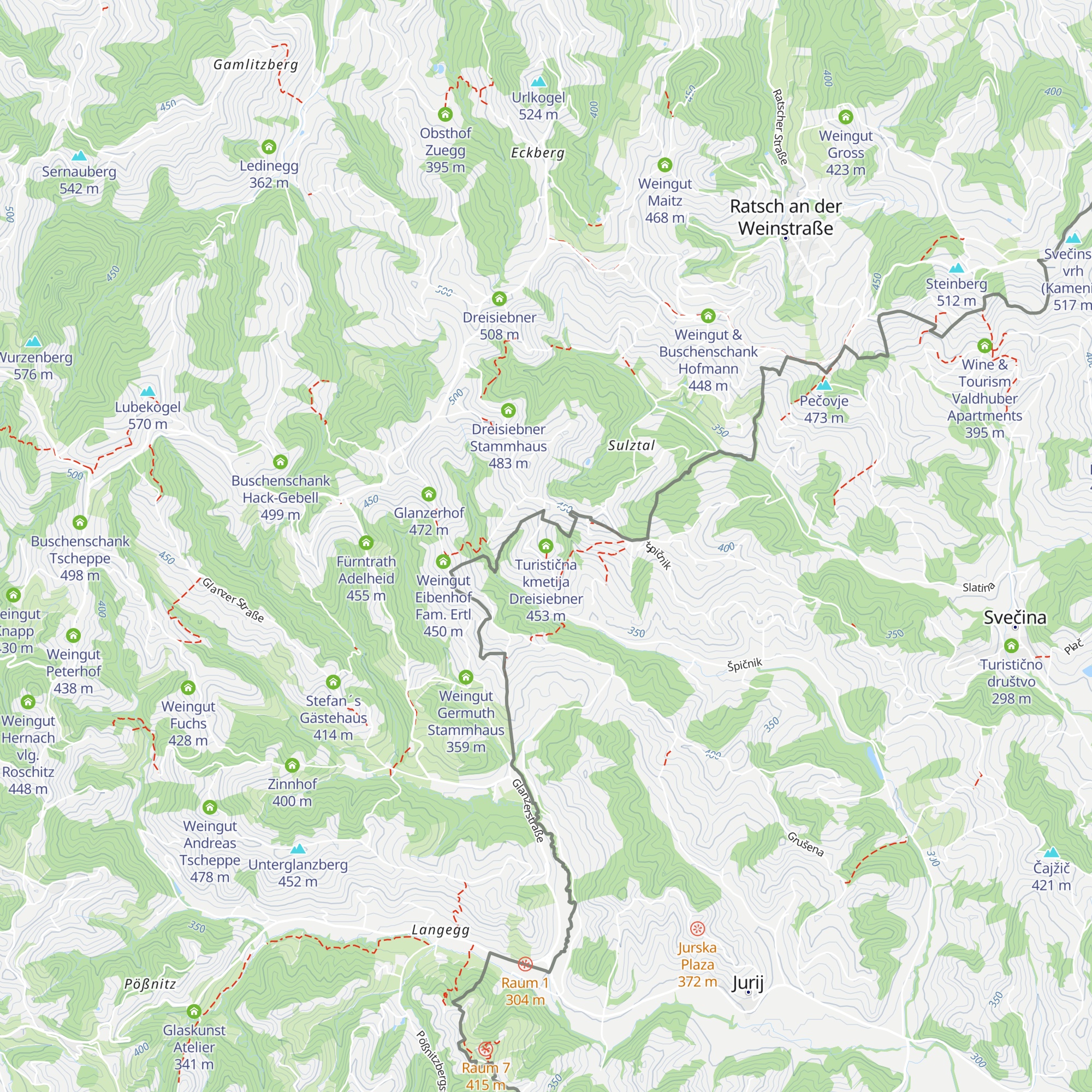 Turistična kmetija Dreisiebner map