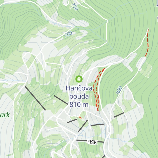 Map of Hančova bouda